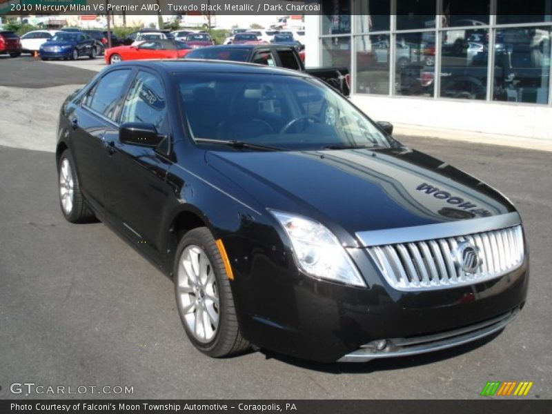 Tuxedo Black Metallic / Dark Charcoal 2010 Mercury Milan V6 Premier AWD