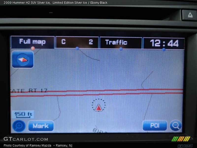Navigation of 2009 H2 SUV Silver Ice