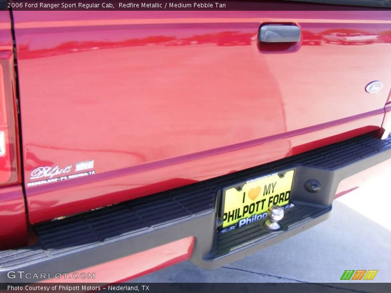 Redfire Metallic / Medium Pebble Tan 2006 Ford Ranger Sport Regular Cab