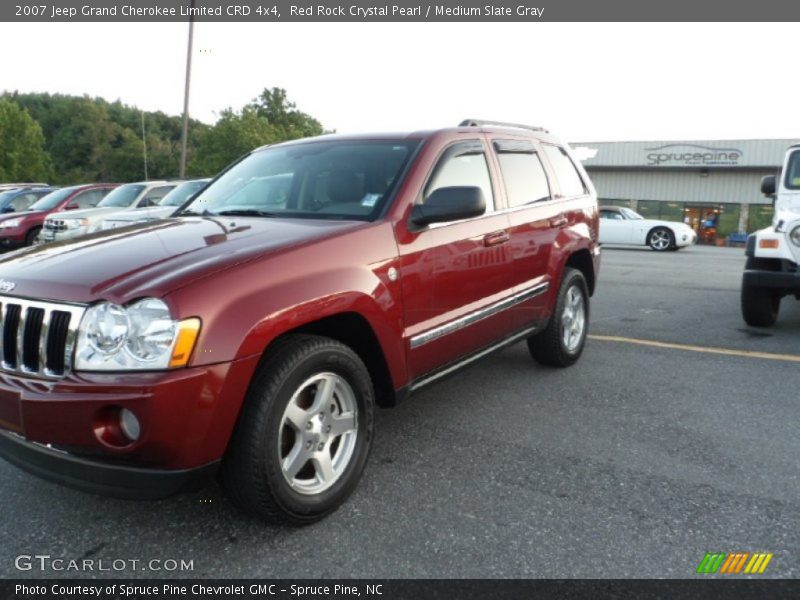 Red Rock Crystal Pearl / Medium Slate Gray 2007 Jeep Grand Cherokee Limited CRD 4x4