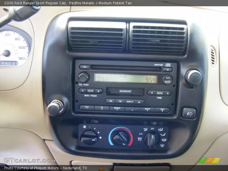 Redfire Metallic / Medium Pebble Tan 2006 Ford Ranger Sport Regular Cab