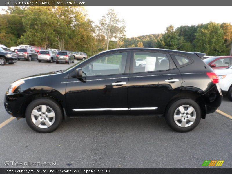 Super Black / Black 2012 Nissan Rogue S AWD