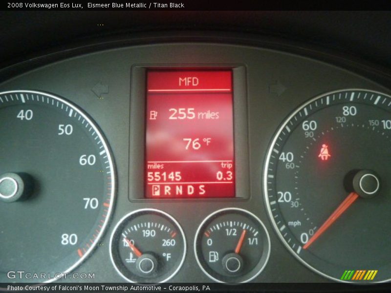 Eismeer Blue Metallic / Titan Black 2008 Volkswagen Eos Lux