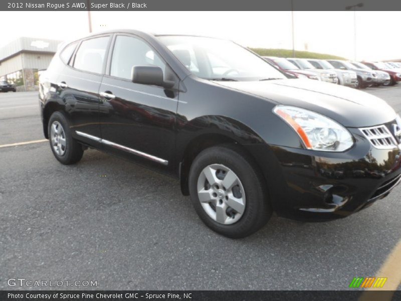 Super Black / Black 2012 Nissan Rogue S AWD