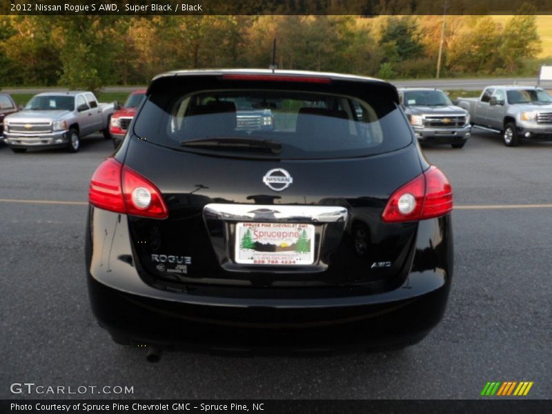 Super Black / Black 2012 Nissan Rogue S AWD