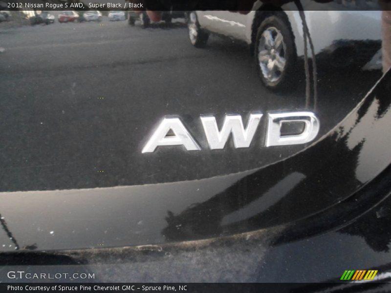 Super Black / Black 2012 Nissan Rogue S AWD