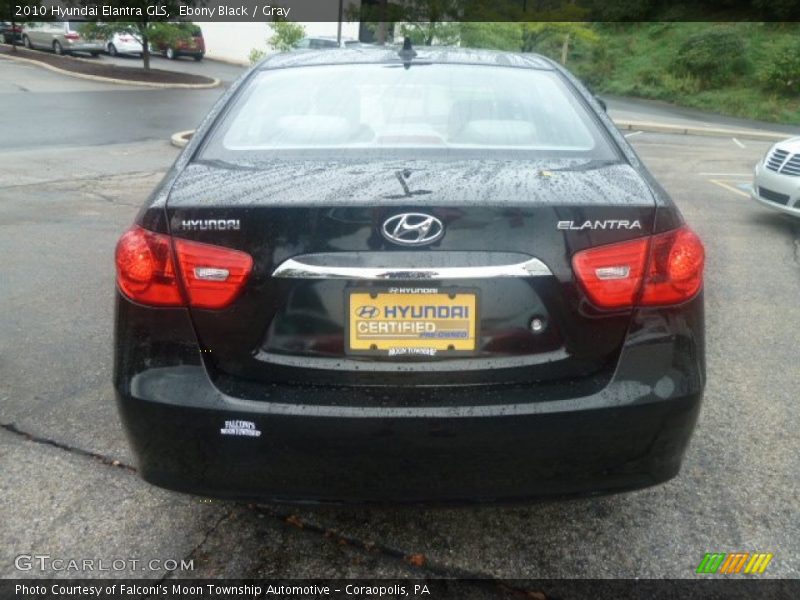 Ebony Black / Gray 2010 Hyundai Elantra GLS