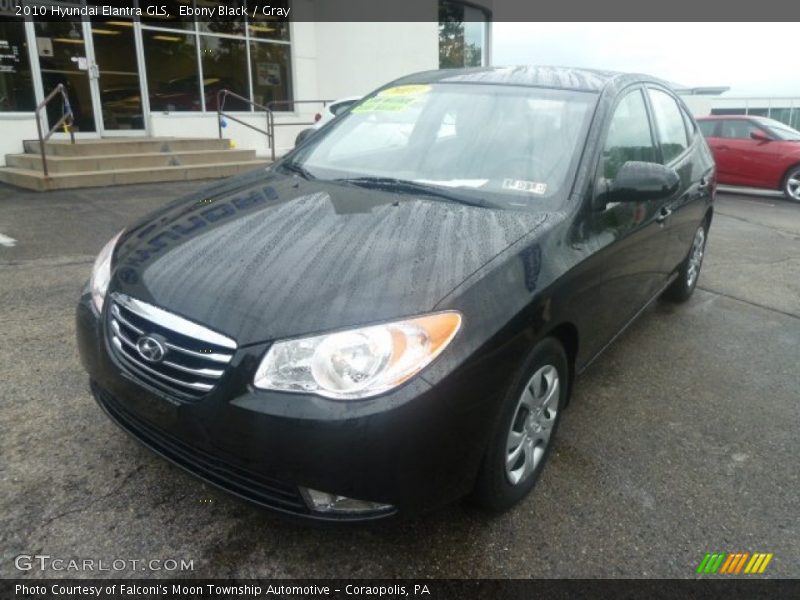 Ebony Black / Gray 2010 Hyundai Elantra GLS