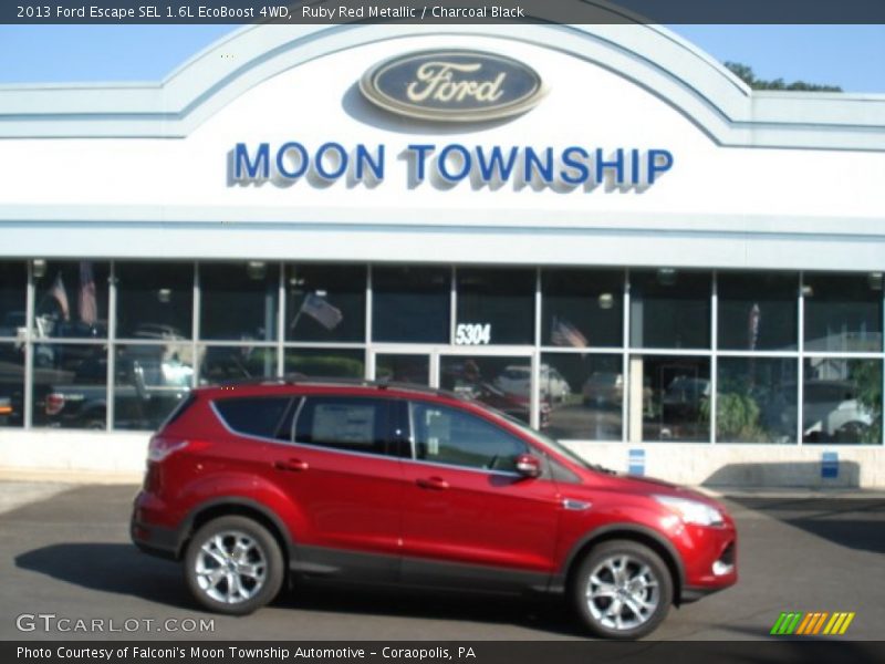 Ruby Red Metallic / Charcoal Black 2013 Ford Escape SEL 1.6L EcoBoost 4WD