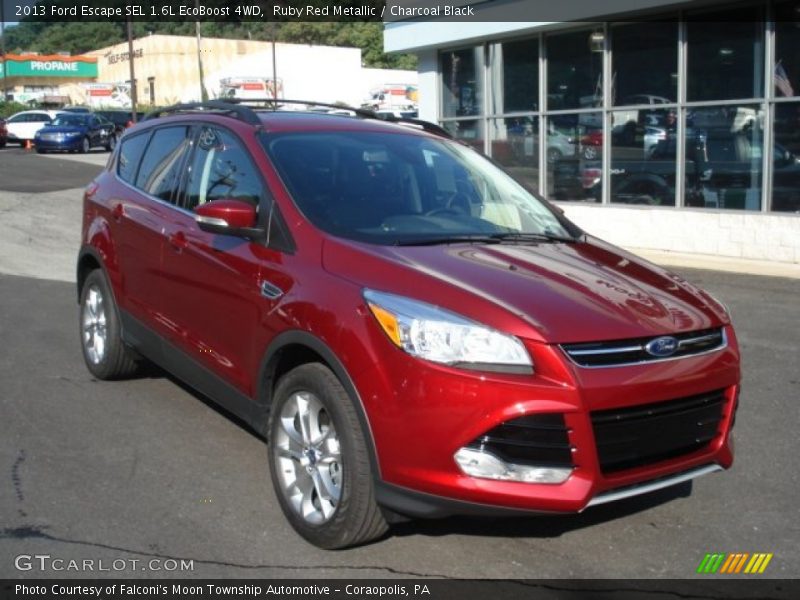 Ruby Red Metallic / Charcoal Black 2013 Ford Escape SEL 1.6L EcoBoost 4WD