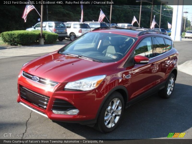 Ruby Red Metallic / Charcoal Black 2013 Ford Escape SEL 1.6L EcoBoost 4WD