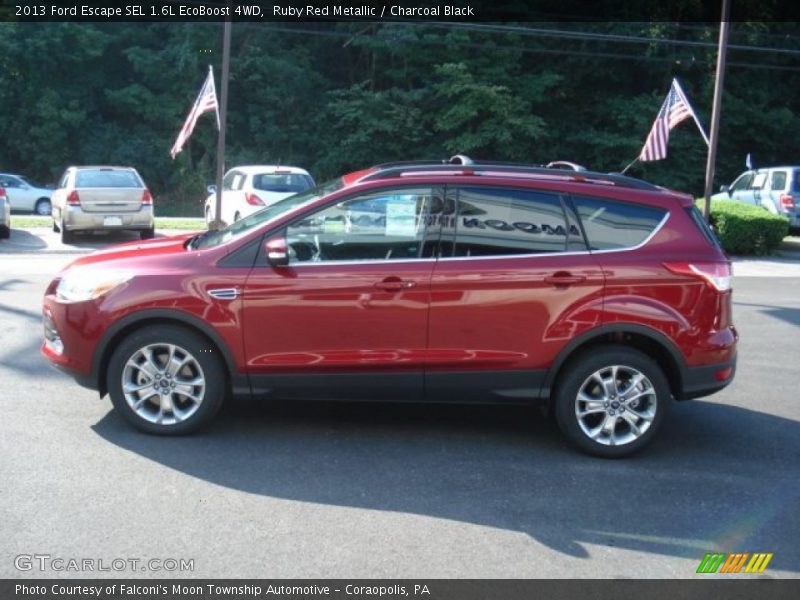 Ruby Red Metallic / Charcoal Black 2013 Ford Escape SEL 1.6L EcoBoost 4WD