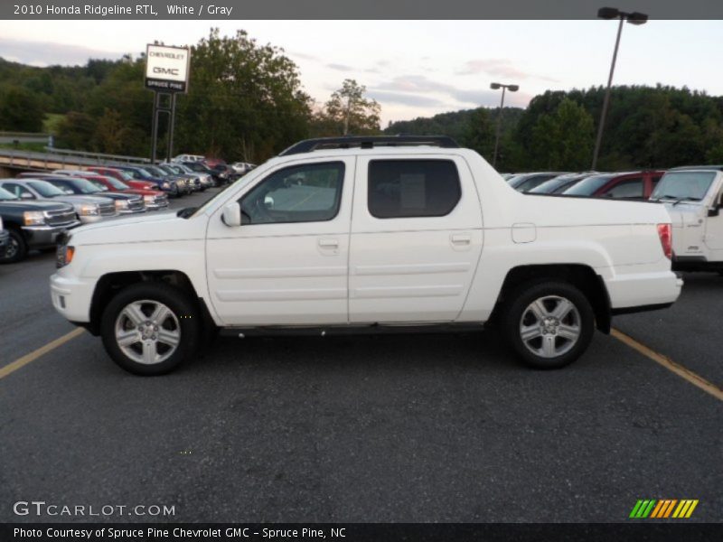 White / Gray 2010 Honda Ridgeline RTL