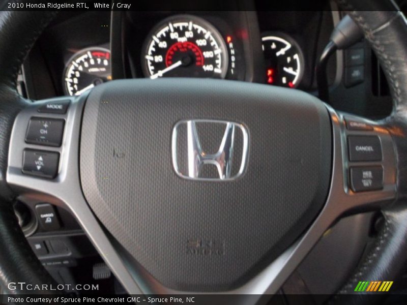 White / Gray 2010 Honda Ridgeline RTL