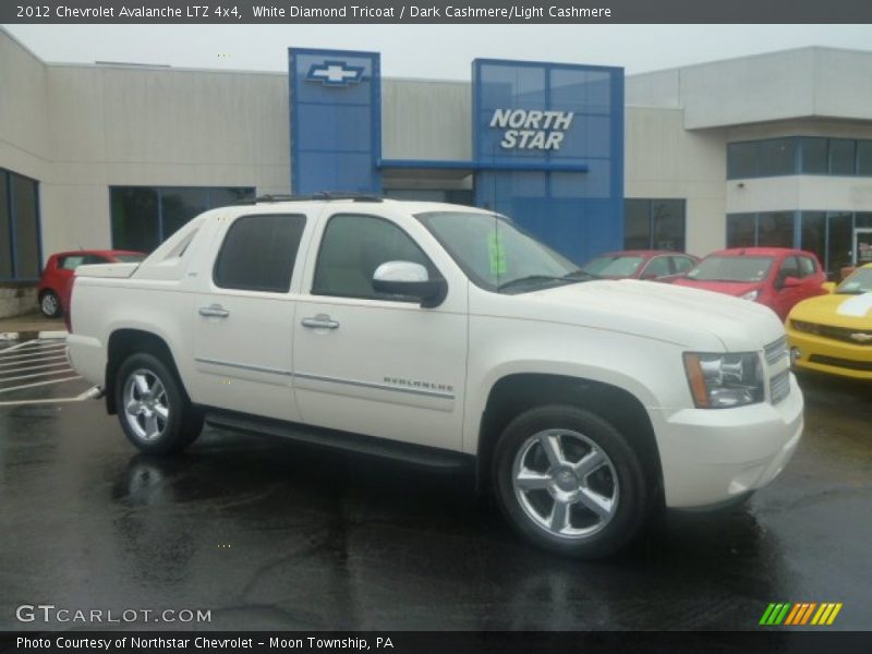 White Diamond Tricoat / Dark Cashmere/Light Cashmere 2012 Chevrolet Avalanche LTZ 4x4