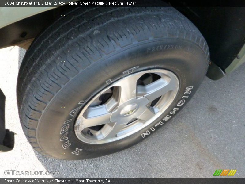 Silver Green Metallic / Medium Pewter 2004 Chevrolet TrailBlazer LS 4x4
