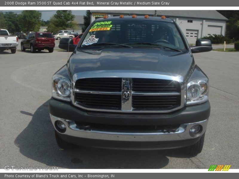 Mineral Gray Metallic / Medium Slate Gray 2008 Dodge Ram 3500 ST Quad Cab 4x4 Flat Bed