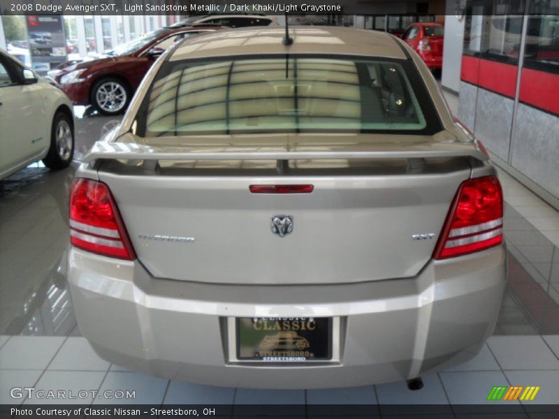 Light Sandstone Metallic / Dark Khaki/Light Graystone 2008 Dodge Avenger SXT