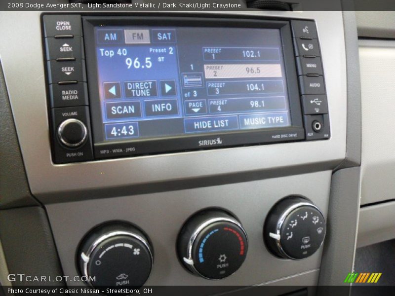 Light Sandstone Metallic / Dark Khaki/Light Graystone 2008 Dodge Avenger SXT