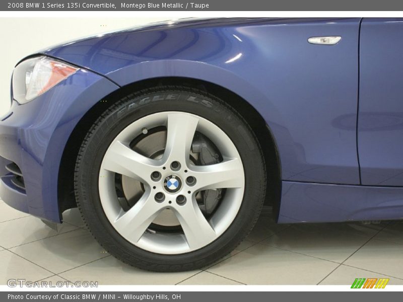 Montego Blue Metallic / Taupe 2008 BMW 1 Series 135i Convertible