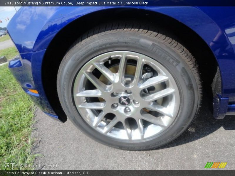Deep Impact Blue Metallic / Charcoal Black 2013 Ford Mustang V6 Premium Coupe