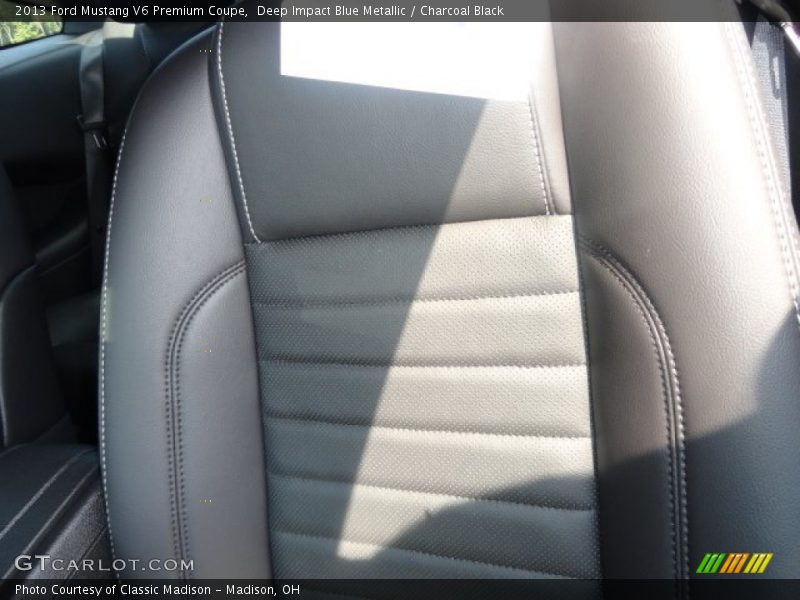 Deep Impact Blue Metallic / Charcoal Black 2013 Ford Mustang V6 Premium Coupe