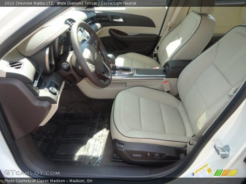 White Diamond Tricoat / Cocoa/Light Neutral 2013 Chevrolet Malibu LTZ