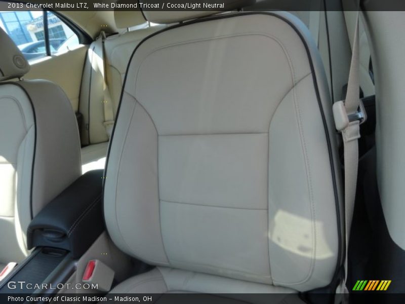 White Diamond Tricoat / Cocoa/Light Neutral 2013 Chevrolet Malibu LTZ