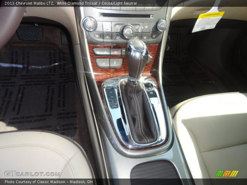 White Diamond Tricoat / Cocoa/Light Neutral 2013 Chevrolet Malibu LTZ