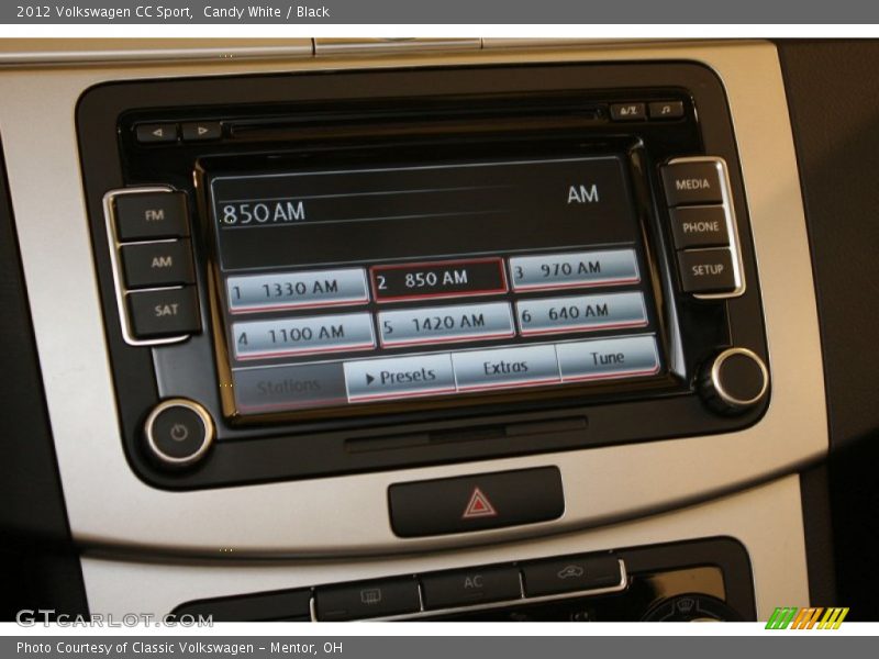 Candy White / Black 2012 Volkswagen CC Sport