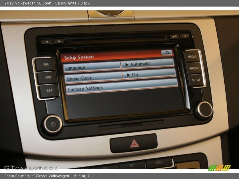 Candy White / Black 2012 Volkswagen CC Sport