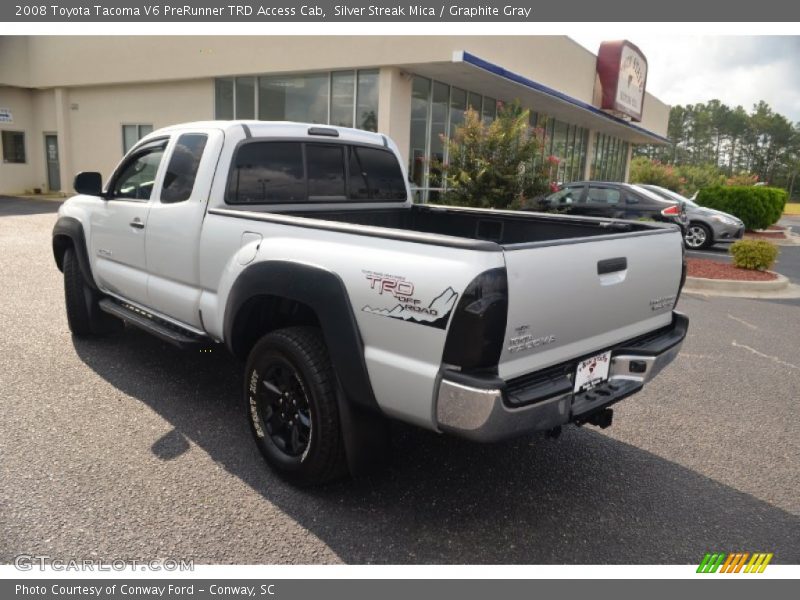 Silver Streak Mica / Graphite Gray 2008 Toyota Tacoma V6 PreRunner TRD Access Cab