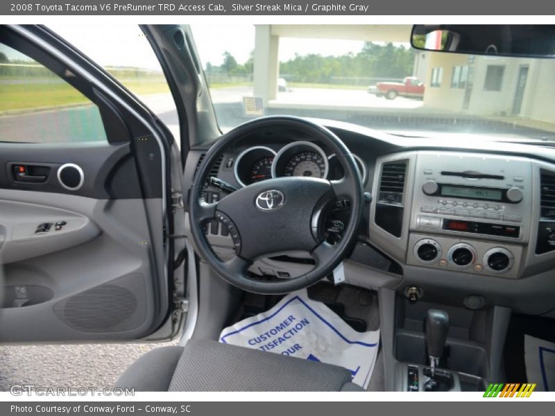 Silver Streak Mica / Graphite Gray 2008 Toyota Tacoma V6 PreRunner TRD Access Cab