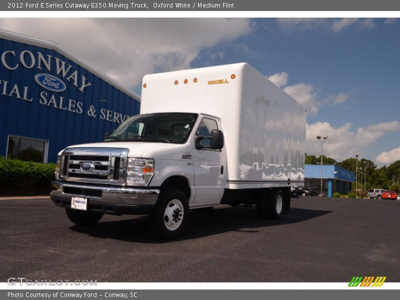 Oxford White / Medium Flint 2012 Ford E Series Cutaway E350 Moving Truck
