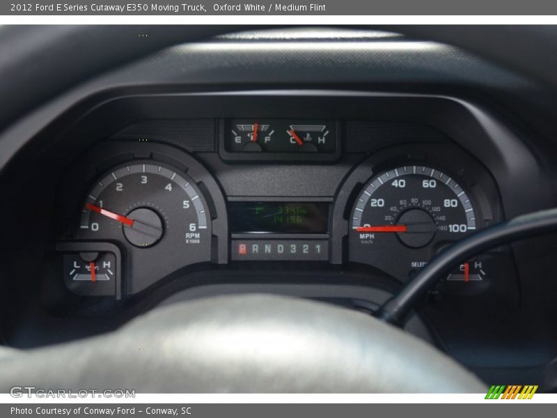 Oxford White / Medium Flint 2012 Ford E Series Cutaway E350 Moving Truck