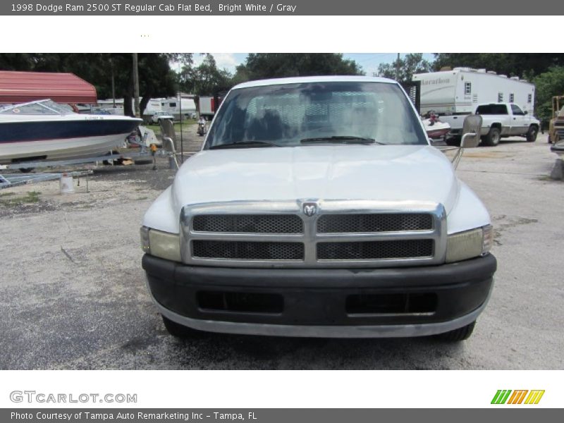 Bright White / Gray 1998 Dodge Ram 2500 ST Regular Cab Flat Bed