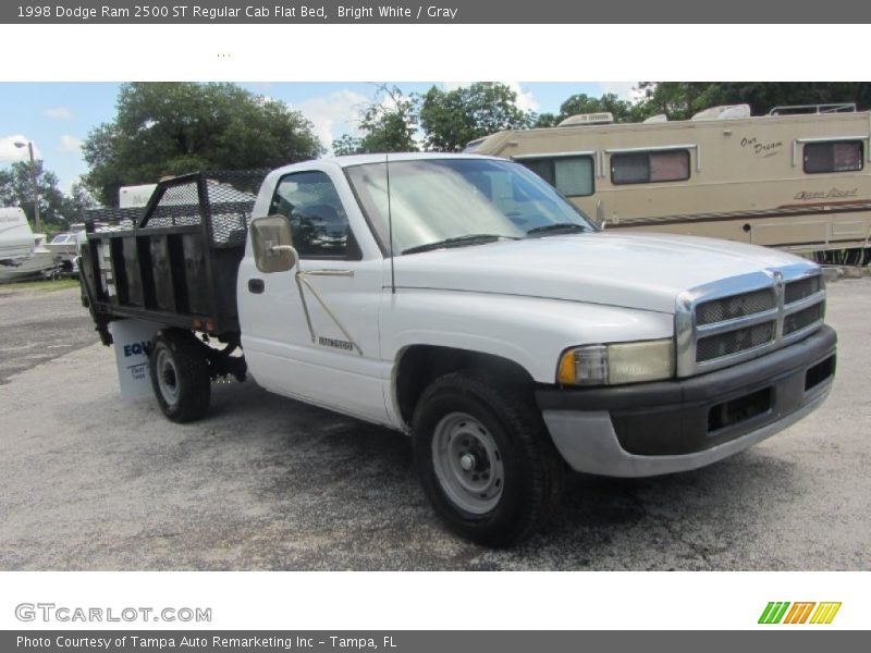 Bright White / Gray 1998 Dodge Ram 2500 ST Regular Cab Flat Bed