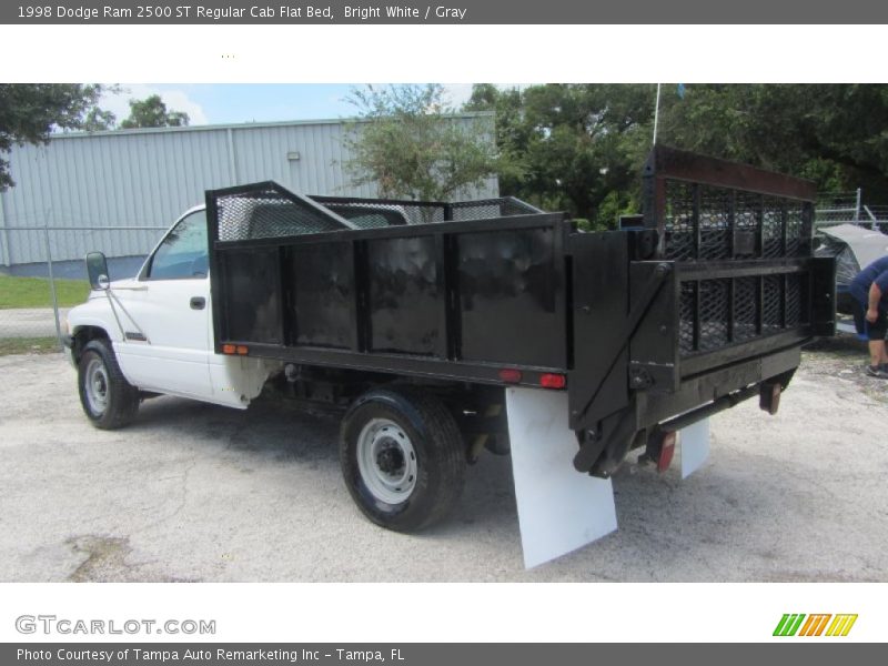Bright White / Gray 1998 Dodge Ram 2500 ST Regular Cab Flat Bed