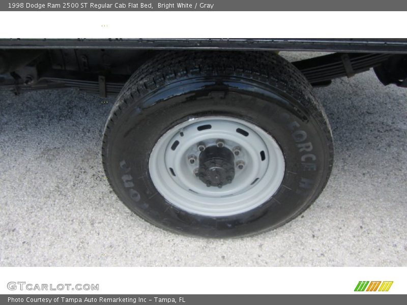 Bright White / Gray 1998 Dodge Ram 2500 ST Regular Cab Flat Bed