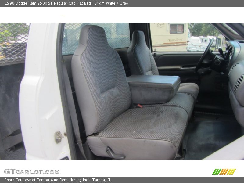 Bright White / Gray 1998 Dodge Ram 2500 ST Regular Cab Flat Bed