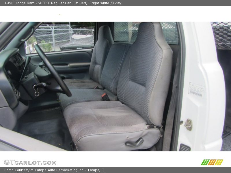 Bright White / Gray 1998 Dodge Ram 2500 ST Regular Cab Flat Bed