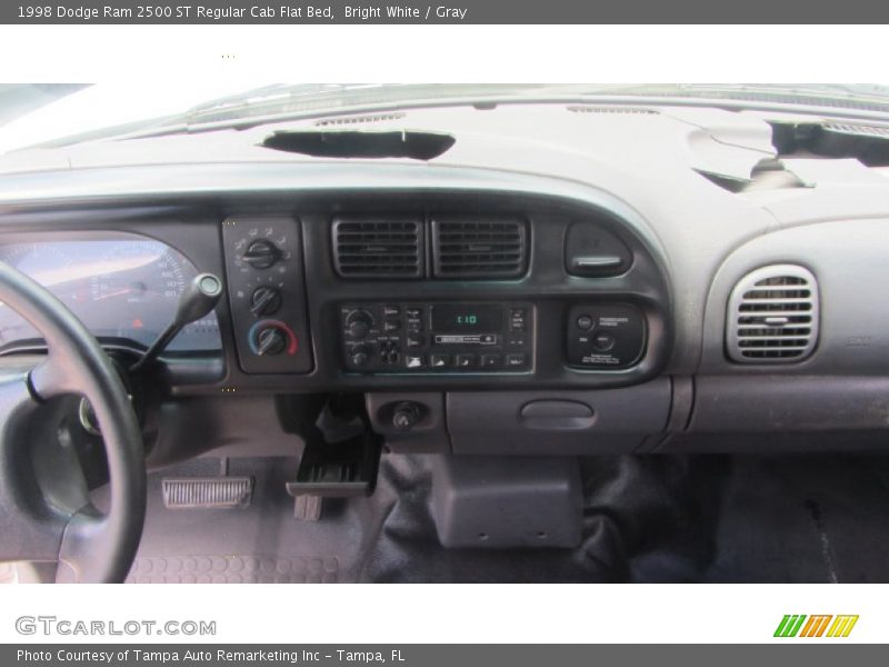 Bright White / Gray 1998 Dodge Ram 2500 ST Regular Cab Flat Bed