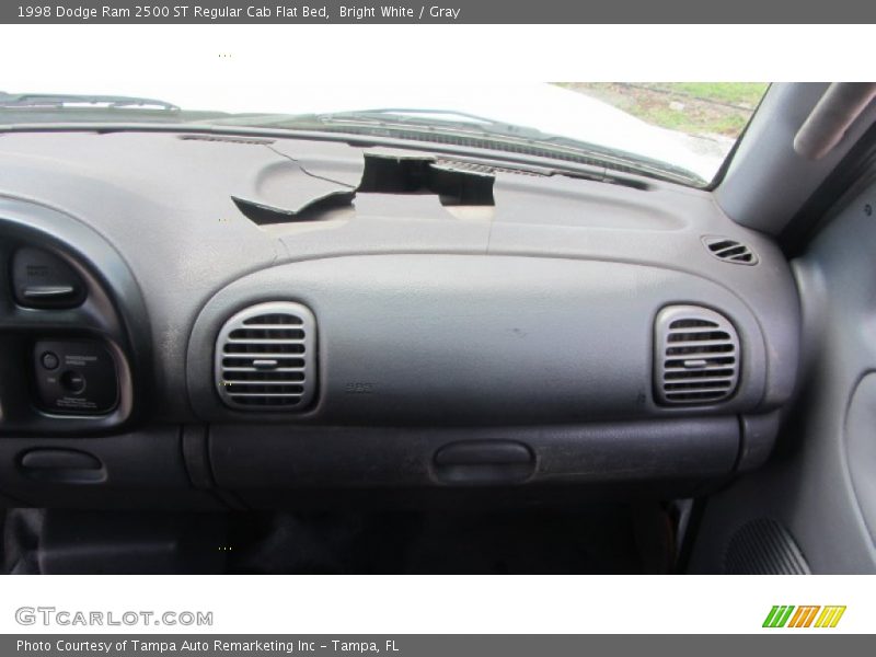 Bright White / Gray 1998 Dodge Ram 2500 ST Regular Cab Flat Bed