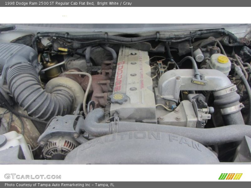 Bright White / Gray 1998 Dodge Ram 2500 ST Regular Cab Flat Bed