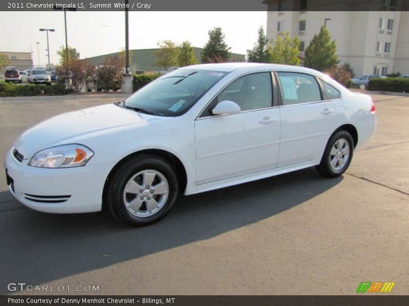 Summit White / Gray 2011 Chevrolet Impala LS