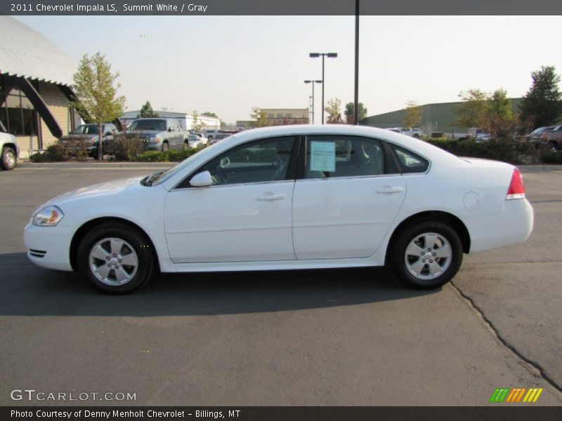 Summit White / Gray 2011 Chevrolet Impala LS