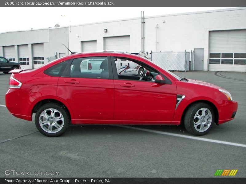 Vermillion Red / Charcoal Black 2008 Ford Focus SES Sedan