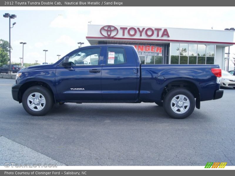 Nautical Blue Metallic / Sand Beige 2012 Toyota Tundra Double Cab