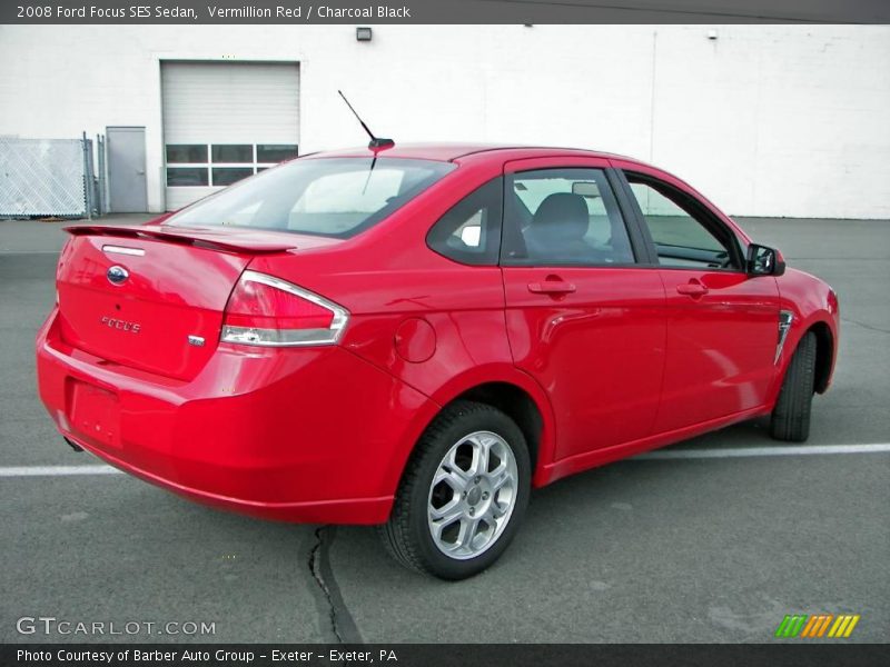 Vermillion Red / Charcoal Black 2008 Ford Focus SES Sedan