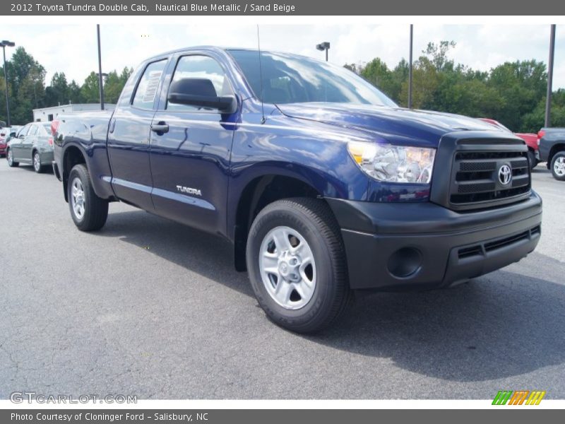 Nautical Blue Metallic / Sand Beige 2012 Toyota Tundra Double Cab